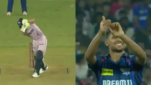 Akash Singh does Digvesh Rathi's celebration